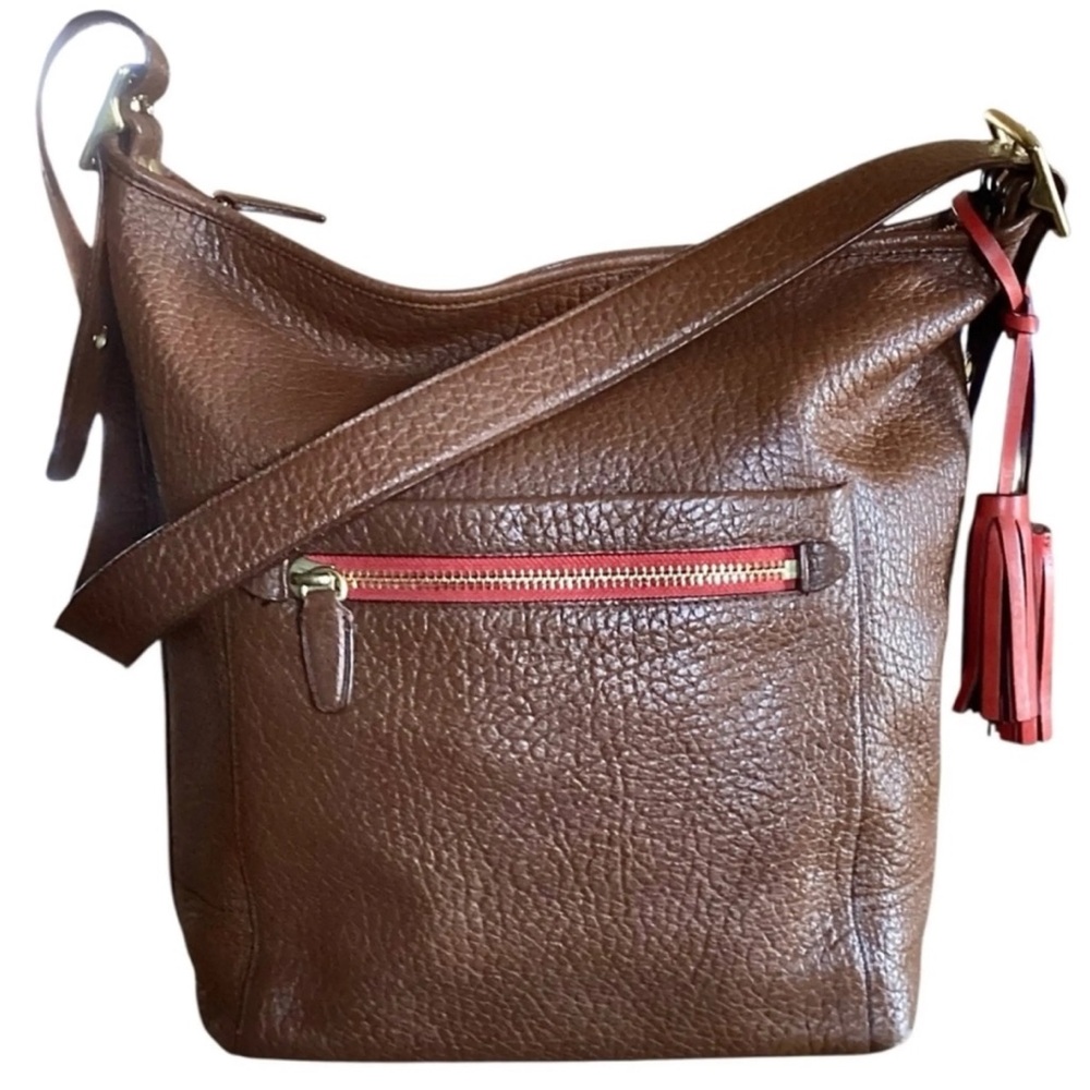 Vintage Coach Legacy Duffle Large Brown Pebbled Leather Boho Shoulder Bag